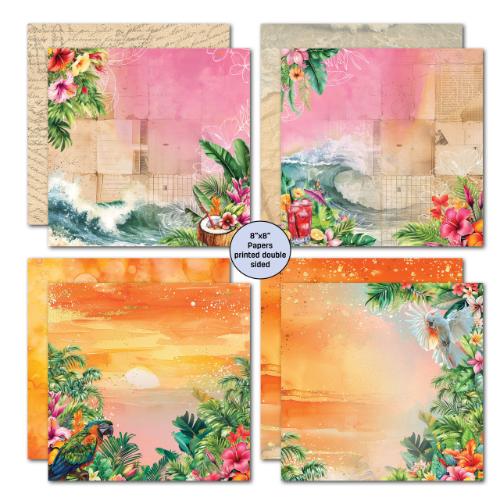 3Quarter Designs Tropic Excursion  8x8 Paper Pack