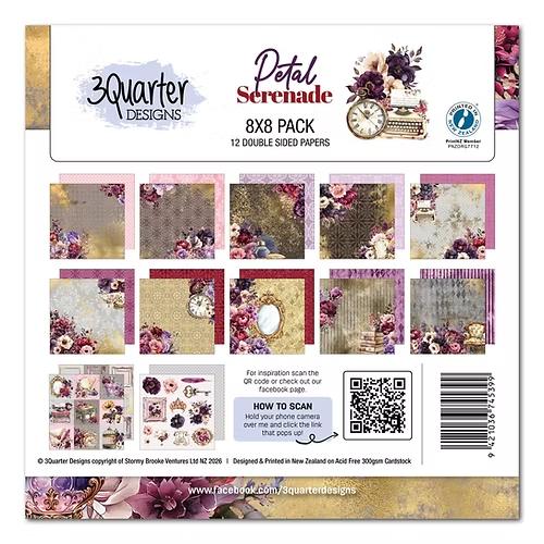 3Quarter Designs Petal Serinade 8x8 Paper Pack