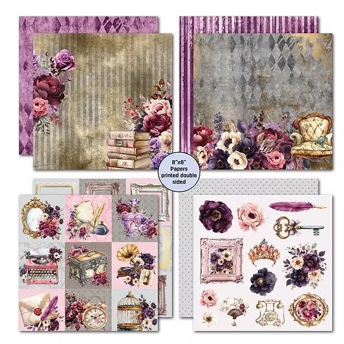 3Quarter Designs Petal Serinade 8x8 Paper Pack