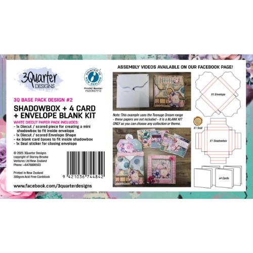 3 Quarter Designs Blank Kit Shadow Box and Envelope
