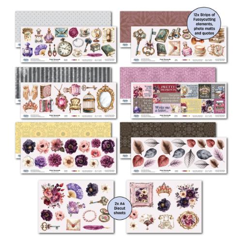 3Quarter Designs Petal Serinade 12x12 Design Paper & Diecuts Set - Postage as per Actual