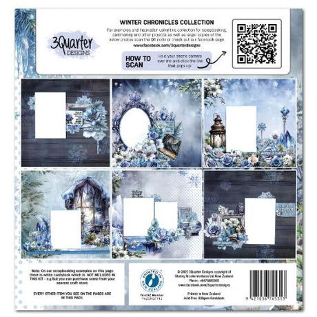 3Quarter Designs Winter Chronicals 12x12 Design Paper & Diecuts Set - Postage as per Actual