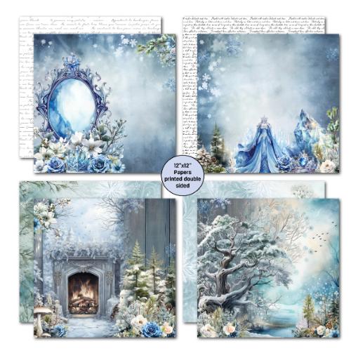 3Quarter Designs Winter Chronicals 12x12 Design Paper & Diecuts Set - Postage as per Actual