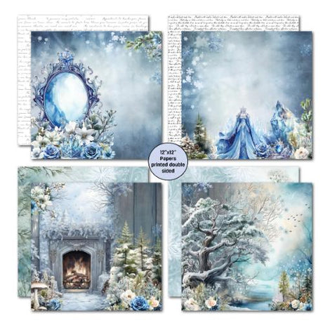 3Quarter Designs Winter Chronicals 12x12 Design Paper & Diecuts Set - Postage as per Actual