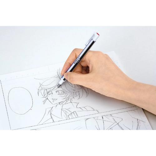 Tombow - Precision eraser MONO zero, refillable, round tip 2,3 mm diameter, blue/white/black