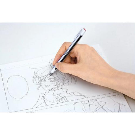 Tombow - Precision eraser MONO zero, refillable, round tip 2,3 mm diameter, blue/white/black