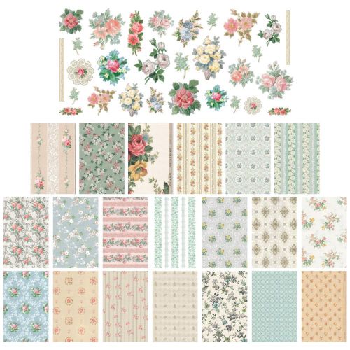 Idea-Ology Worn Wallpaper Scraps 49/Pkg