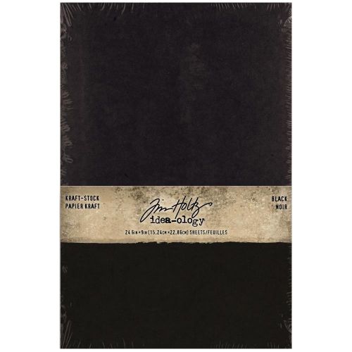 Idea-Ology Kraft-Stock Stack Cardstock Pad 6"X9" 24/Pkg Black