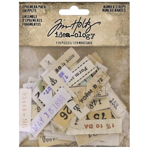 Idea-ology Tim Holtz Ephemera Snippets Number Strips