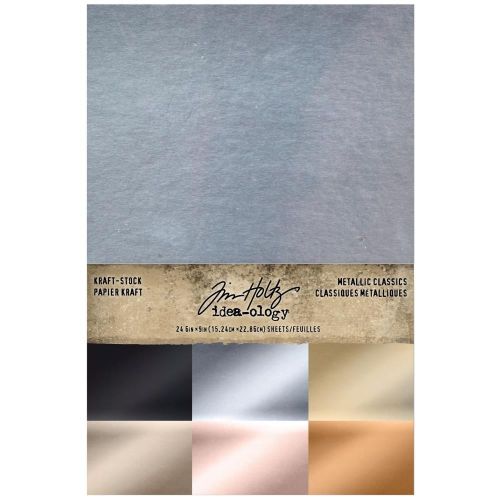 Idea-Ology Kraft-Stock Stack Cardstock Pad 6"X9" 24/Pkg Metallic Classics