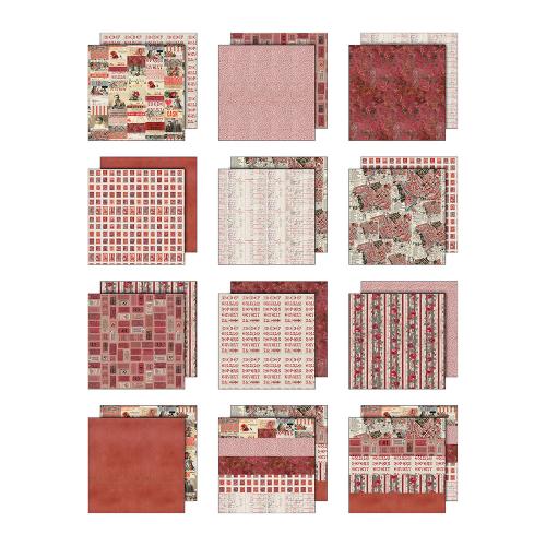 Idea-ology Double- Sided Cardstock 12"X12" 12/Pkg-Palette Collection: Red - Postage as per Actual