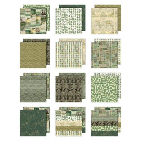 Idea-ology Double- Sided Cardstock 12"X12" 12/Pkg-Palette Collection: Green - Postage as per Actual