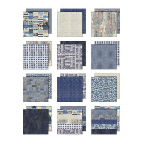 Idea-ology Double-Sided Cardstock 12"X12" 12/Pkg-Palette Collection: Indigo - Postage as per Actual