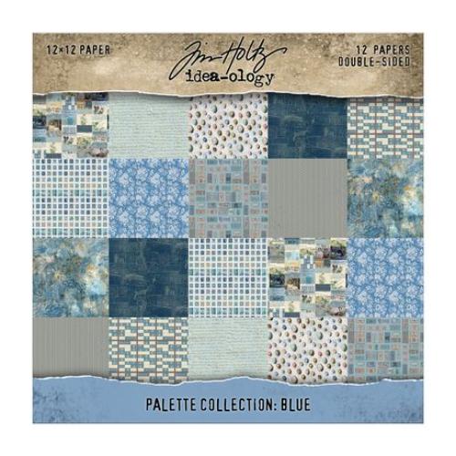Idea-ology Double-Sided Cardstock 12"X12" 12/Pkg-Palette Collection: Blue - Postage as per Actual