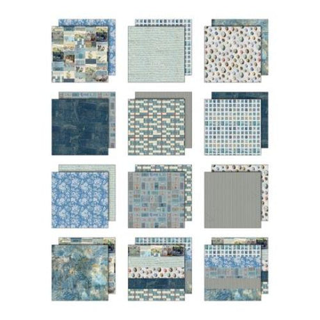 Idea-ology Double-Sided Cardstock 12"X12" 12/Pkg-Palette Collection: Blue - Postage as per Actual