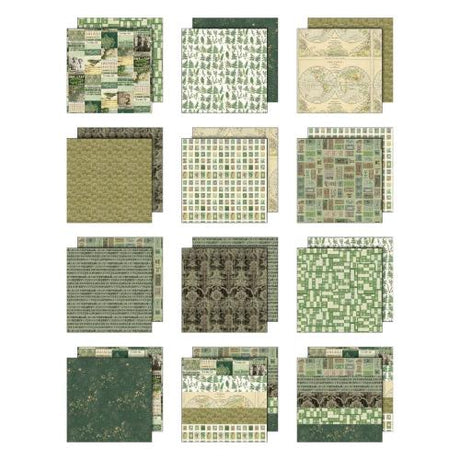 Idea-ology Double-Sided Cardstock 8"X8" 12/Pkg-Palette Collection: Green