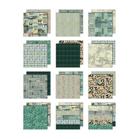 Idea-ology Double-Sided Cardstock 8"X8" 12/Pkg-Palette Collection: Teal
