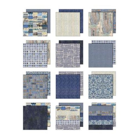 Idea-ology Double-Sided Cardstock 8"X8" 12/Pkg-Palette Collection: Indigo