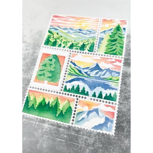 The Ton Stamps - Postage: Mountains Layering Stencils