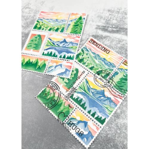 The Ton Stamps - Postage: Mountains Layering Stencils