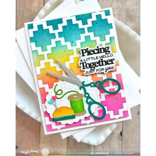 Waffle Flower - Quilted Squares Stencil