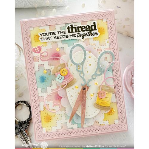 Waffle Flower - Quilted Squares Stencil