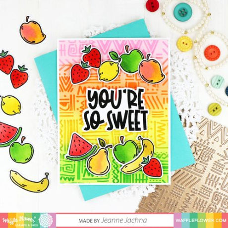 Waffle Flower - Doodle Print Stencil