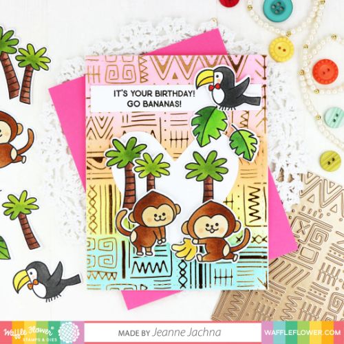 Waffle Flower - Doodle Print Foil Plate