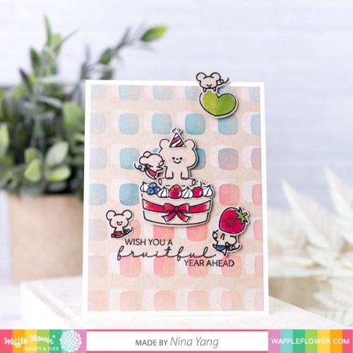 Waffle Flower - Puffy Squares Stencil