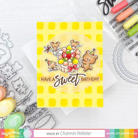 Waffle Flower - Puffy Squares Stencil