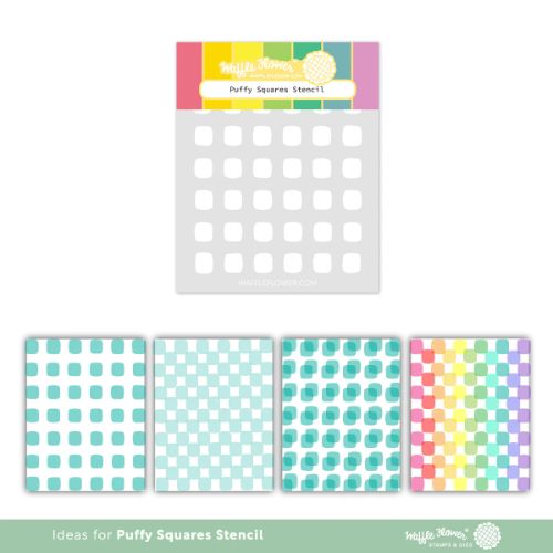 Waffle Flower - Puffy Squares Stencil
