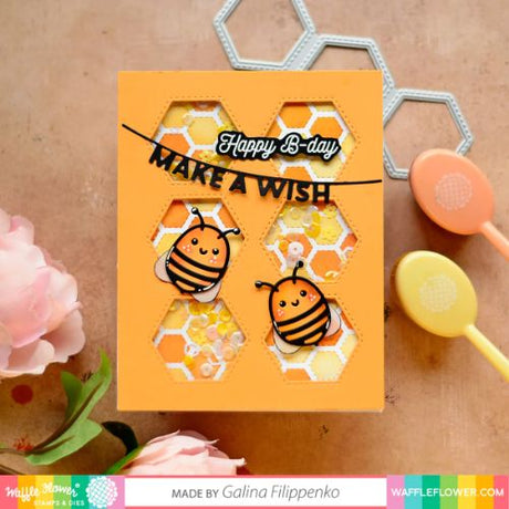 Waffle Flower - Hexagon Layering Stencil Duo