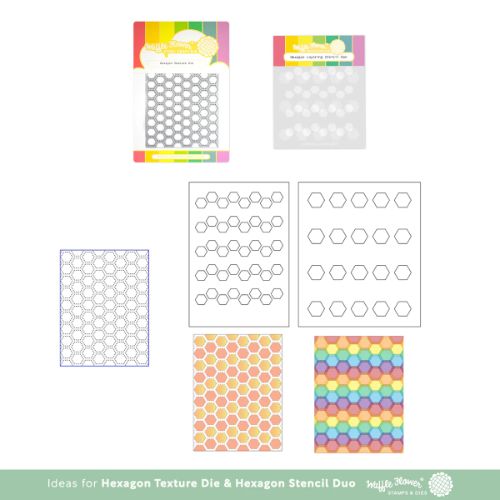 Waffle Flower - Hexagon Texture Die