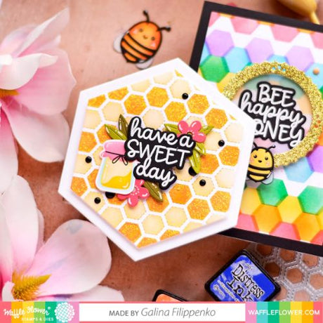 Waffle Flower - Hexagon Texture Die