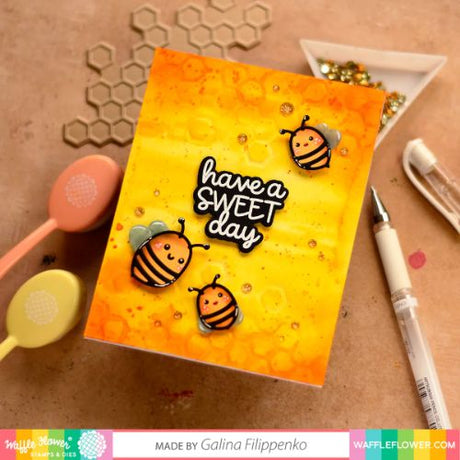 Waffle Flower - Outlined Hexagons Foil Plate