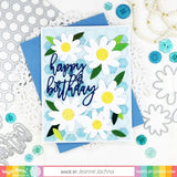 Waffle Flower - Print & Script Happy Birthday Dies