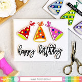 Waffle Flower - Print & Script Happy Birthday Dies