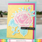 Waffle Flower - Sketched Rose Coloring Stencil