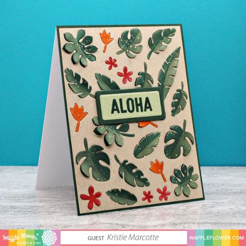 Waffle Flower - Duo-tone Tropical Leaves Stencil