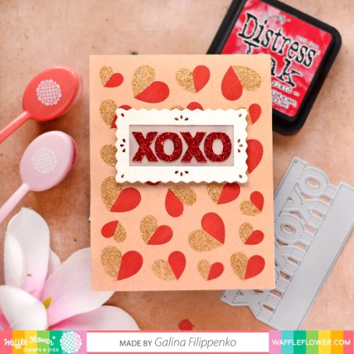 Waffle Flower - Duo-tone Heart Stencil