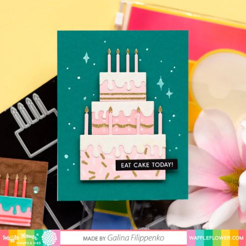 Waffle Flower - Stacking Cake Stencil
