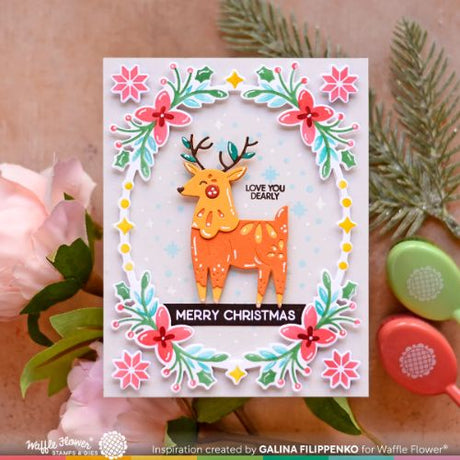 Waffle Flower - Folk Art Frame Stencil