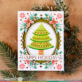 Waffle Flower - Folk Art Framed Tree Stencil