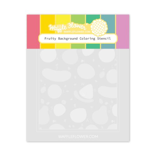 Waffle Flower - Fruity Background Coloring Stencil