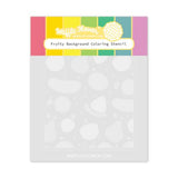 Waffle Flower - Fruity Background Coloring Stencil