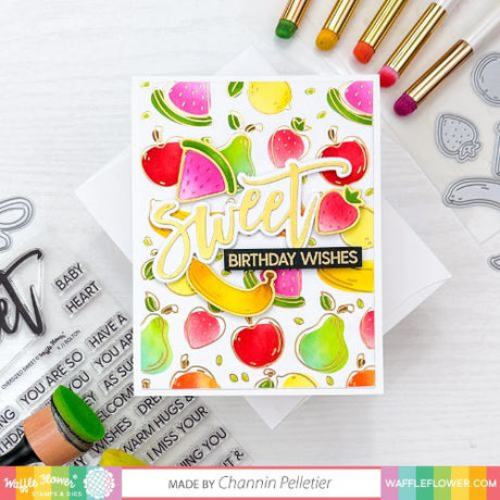 Waffle Flower - Fruity Background Foil Plate
