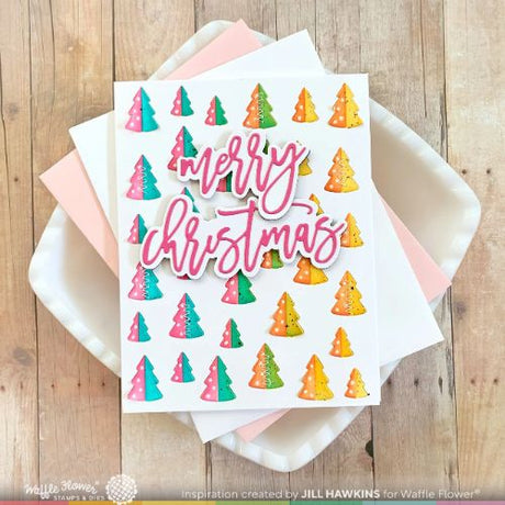 Waffle Flower - Print & Script Merry Christmas Die