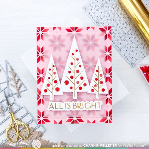 Waffle Flower - Elegant Christmas Foil Plate Matching Die