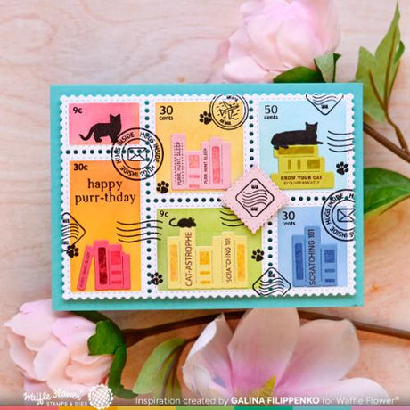 Waffle Flower - Postage Collage A6 Die