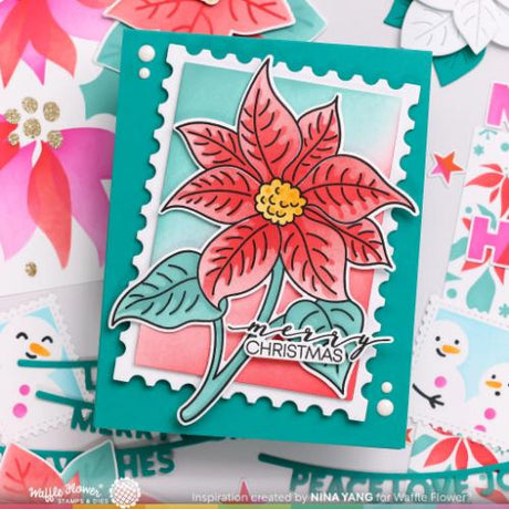 Waffle Flower - Sketched Poinsettia Matching Die